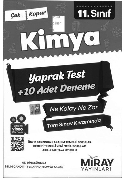 KİMYA YAPRAK TEST +10 ADET DENEME Fenomen Fotokopi - YKS - KPSS - ALES