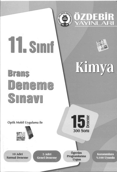 BRANŞ DENEME SINAVI KİMYA 15 DENEME 300 SORU Fenomen Fotokopi - YKS - KPSS - ALES