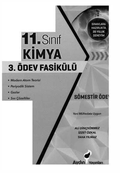 KİMYA 3. ÖDEV FASİKÜLÜ Fenomen Fotokopi - YKS - KPSS - ALES