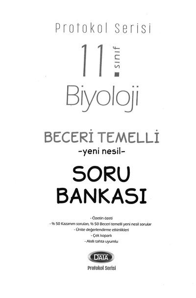 BİYOLOJİ BECERİ TEMELLİ YENİ NESİL SORU BANKASI Fenomen Fotokopi - YKS - KPSS - ALES