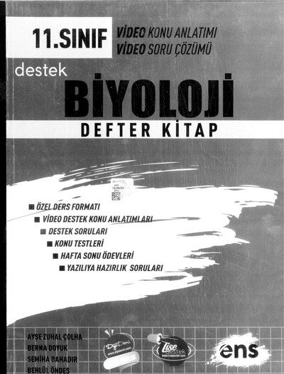 BİYOLOJİ DEFTER KİTAP Fenomen Fotokopi - YKS - KPSS - ALES