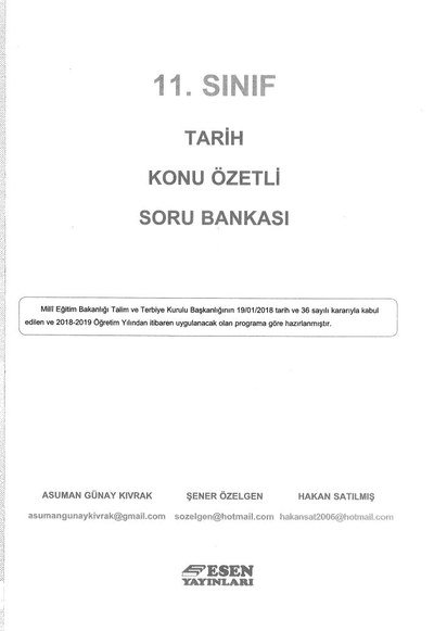 TARİH KONU ÖZETLİ SORU BANKASI Fenomen Fotokopi - YKS - KPSS - ALES