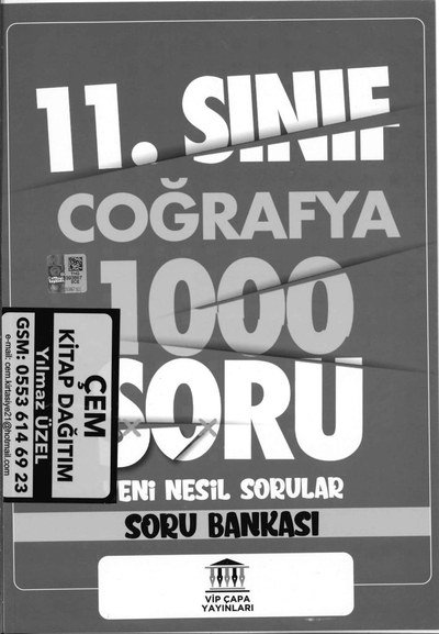 COĞRAFYA 1000 SORU YENİ NESİL SORULAR SORU BANKASI Fenomen Fotokopi - YKS - KPSS - ALES
