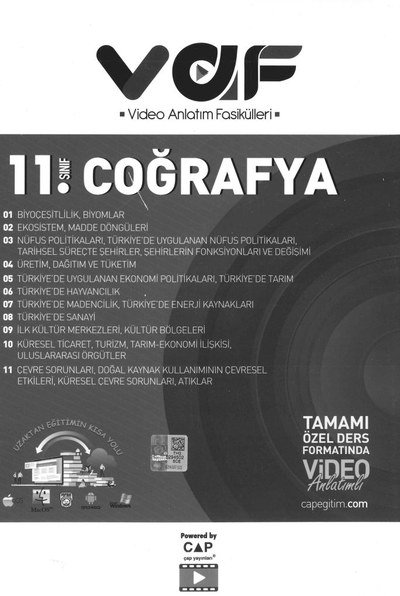 COĞRAFYA VİDEO ANLATIM FASİKÜLLERİ Fenomen Fotokopi - YKS - KPSS - ALES