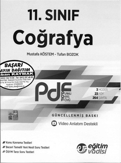 COĞRAFYA PLANLI DERS FÖYÜ