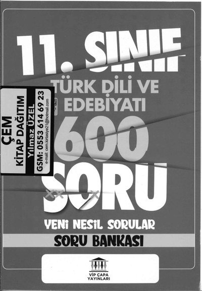 TÜRK DİLİ VE EDEBİYATI 600 SORU YENİ NESİL SORU BANKASI
