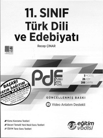 TÜRK DİLİ VE EDEBİYATI PLANLI DERS FÖYÜ