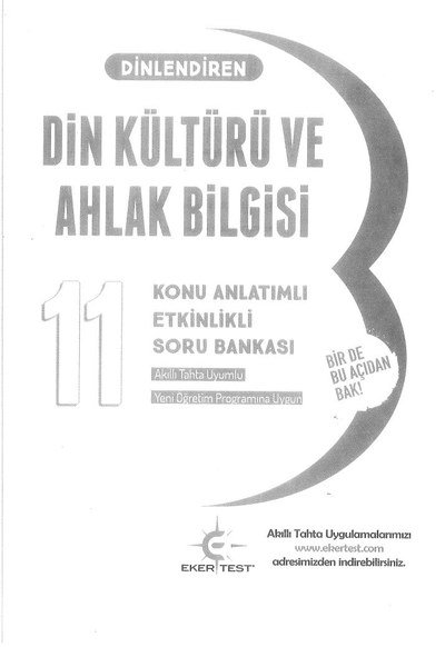 DİN KÜLTÜRÜ VE AHLAK BİLGİSİ KONU ANLATIMLI ETKİNLİKLİ SORU BANKASI
