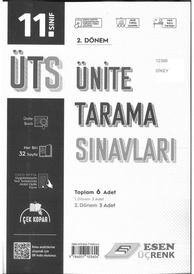 ÜNİTE TARAMA SINAVLARI 2. DÖNEM Fenomen Fotokopi - YKS - KPSS - ALES