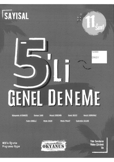 5'Lİ GENEL DENEME Fenomen Fotokopi - YKS - KPSS - ALES