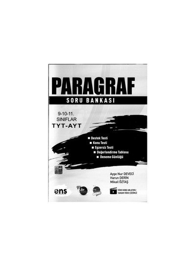PARAGRAF SORU BANKASI TYT AYT Fenomen Fotokopi - YKS - KPSS - ALES