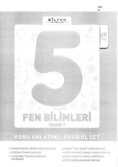 FEN BİLİMLERİ FASİKÜL 1 Fenomen Fotokopi - YKS - KPSS - ALES