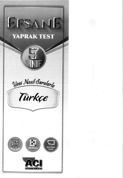EFSANE TEST TÜRKÇE Fenomen Fotokopi - YKS - KPSS - ALES