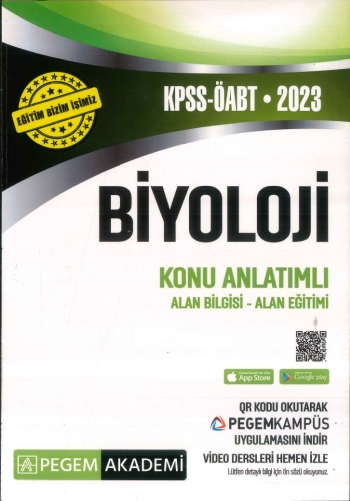 BİYOLOJİ KONU ANLATIMLI ALAN BİLGİSİ - ALAN EĞİTİMİ Fenomen Fotokopi - YKS - KPSS - ALES