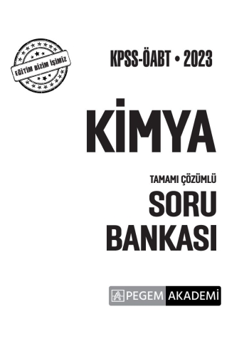 KİMYA TAMAMI ÇÖZÜMLÜ SORU BANKASI Fenomen Fotokopi - YKS - KPSS - ALES