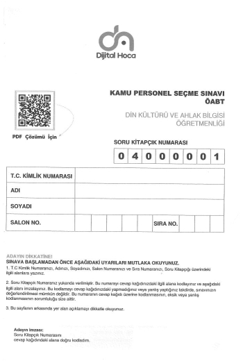 DİKAB 6*75 DENEME Fenomen Fotokopi - YKS - KPSS - ALES