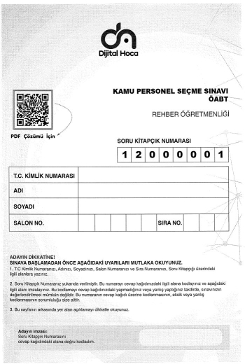 REHBER ÖĞRETMENLİĞİ 6*75 DENEME ÇÖZÜMLÜ Fenomen Fotokopi - YKS - KPSS - ALES