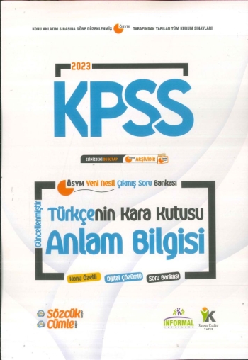 TÜRKÇENİN KARA KUTUSU ANLAM BİLGİSİ