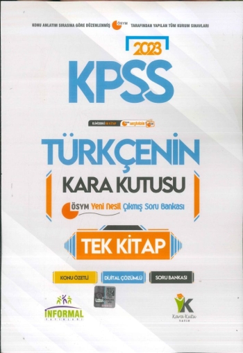 TÜRKÇENİN KARA KUTUSU TEK KİTAP Fenomen Fotokopi - YKS - KPSS - ALES