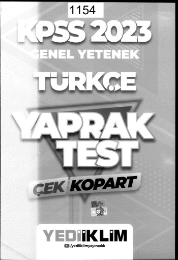 TÜRKÇE ÇEK KOPART YAPRAK TEST Fenomen Fotokopi - YKS - KPSS - ALES