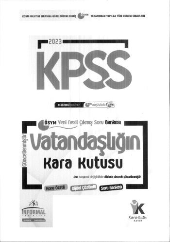 VATANDAŞLIĞIN KARA KUTUSU Fenomen Fotokopi - YKS - KPSS - ALES