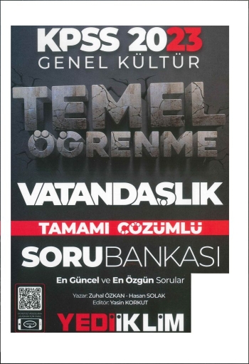 TEMEL ÖĞRENME VATANDAŞLIK ÇÖZÜMLÜ SORU BANKASI Fenomen Fotokopi - YKS - KPSS - ALES