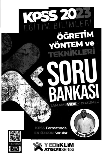 ATÖLYE SERİSİ ÖĞRETİM YÖNTEM VE TEKNİKLERİ SORU BANKASI Fenomen Fotokopi - YKS - KPSS - ALES