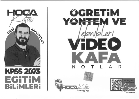 ÖĞRETİM YÖNTEM VE TEKNİKLERİ VİDEO KAFA NOTLAR Fenomen Fotokopi - YKS - KPSS - ALES