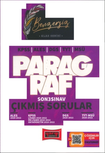 KLAS SERİSİ PARAGRAF ÇIKMIŞ SORULAR (ALES-DGS-KPSS-TYT-MSÜ) Fenomen Fotokopi - YKS - KPSS - ALES