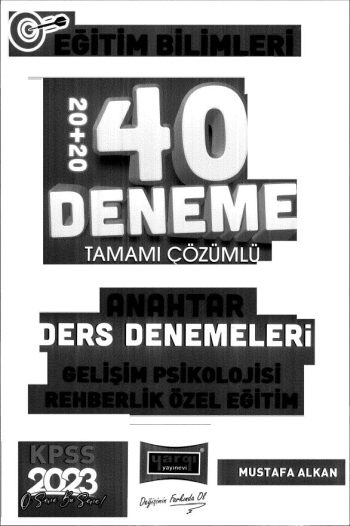 ANAHTAR SERİSİ 40 DENEME ÇÖZÜMLÜ GELİŞİM PSİKOLOJİSİ-REHBERLİK ÖZEL EĞİTİM Fenomen Fotokopi - YKS - KPSS - ALES