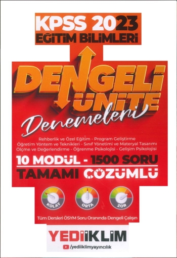 DENGELİ ÜNİTE DENEMELERİ 1500 SORU TAMAMI ÇÖZÜMLÜ SORU BANKASI (10 MODÜL) Fenomen Fotokopi - YKS - KPSS - ALES