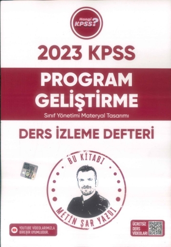 PROGRAM GELİŞTİRME DERS İZLEME DEFTERİ