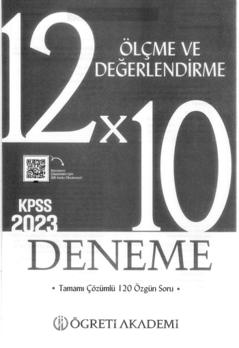 ÖLÇME VE DEĞERLENDİRME 12*10 ÇÖZÜMLÜ DENEME Fenomen Fotokopi - YKS - KPSS - ALES