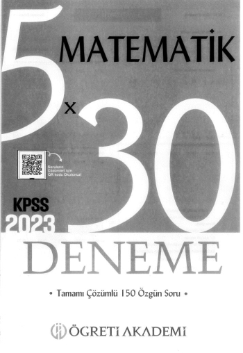 MATEMATİK 5*30 DENEME ÇÖZÜMLÜ Fenomen Fotokopi - YKS - KPSS - ALES