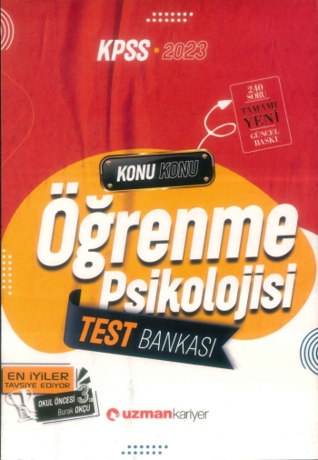 ÖĞRENME PSİKOLOJİSİ TEST BANKASI KONU KONU Fenomen Fotokopi - YKS - KPSS - ALES