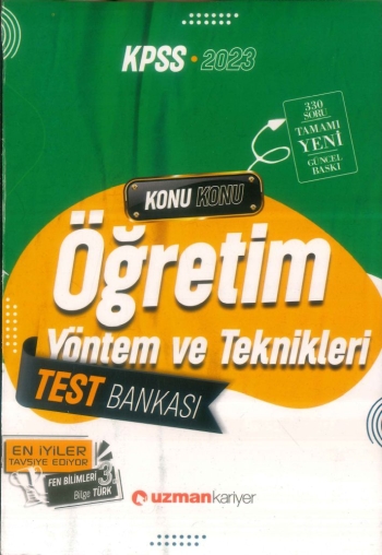 ÖĞRETİM YÖNTEM VE TEKNİKLERİ TEST BANKASI KONU KONU Fenomen Fotokopi - YKS - KPSS - ALES