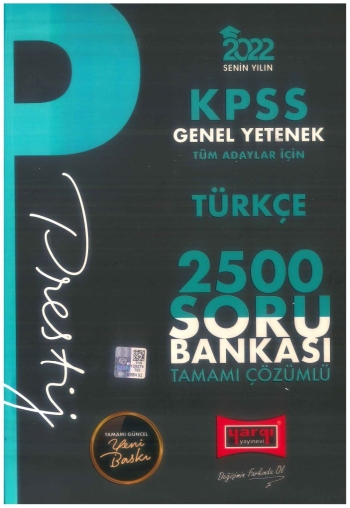 PRESTİJ SERİSİ TÜRKÇE 2500 SORU BANKASI ÇÖZÜMLÜ Fenomen Fotokopi - YKS - KPSS - ALES