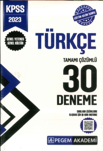 TÜRKÇE TAMAMI ÇÖZÜMLÜ 30 DENEME Fenomen Fotokopi - YKS - KPSS - ALES