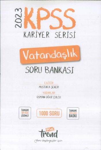 KARİYER SERİSİ VATANDAŞLIK SORU BANKASI Fenomen Fotokopi - YKS - KPSS - ALES