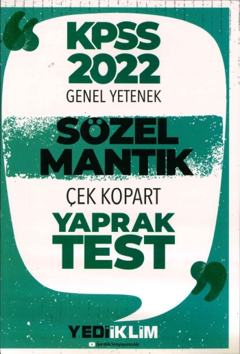 SÖZEL MANTIK ÇEK KOPART YARAK TEST Fenomen Fotokopi - YKS - KPSS - ALES