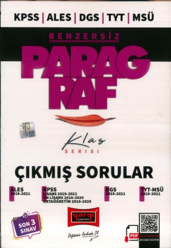 BENZERSİZ PARAGRAF KLAS SERİSİ ÇIKMIŞ SORULAR (2019-2021) Fenomen Fotokopi - YKS - KPSS - ALES