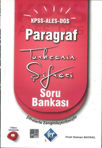 PARAGRAF TÜRKÇENİN ŞİFRESİ SORU BANKASI Fenomen Fotokopi - YKS - KPSS - ALES