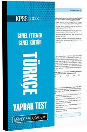 Türkçe Yaprak Test Fenomen Fotokopi - YKS - KPSS - ALES