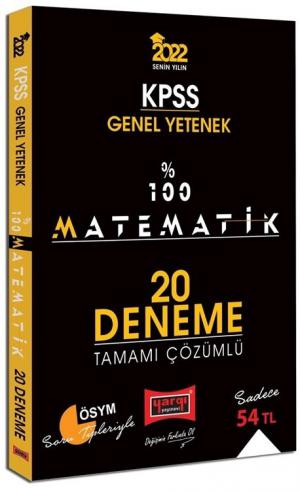 %100 MATEMATİK 20 ÇÖZÜMLÜ DENEME Fenomen Fotokopi - YKS - KPSS - ALES
