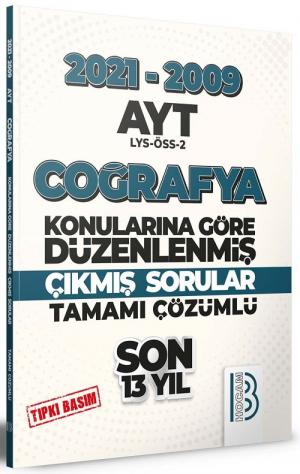 AYT Coğrafya Son 13 Yıl Tıpkı Basım Konularına Göre Düzenlenmiş Tamamı Çözümlü Çıkmış Sorular 2009-2021 Fenomen Fotokopi - YKS - KPSS - ALES