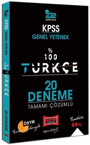 %100 TÜRKÇE 20 ÇÖZÜMLÜ DENEME Fenomen Fotokopi - YKS - KPSS - ALES