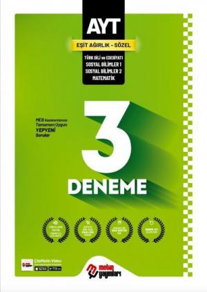 AYT Eşit Ağırlık Sözel 3 Deneme Fenomen Fotokopi - YKS - KPSS - ALES