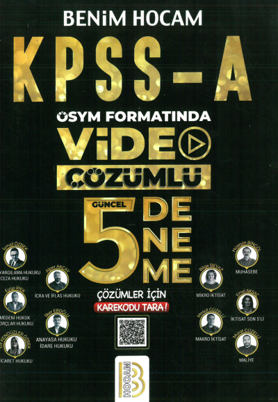 KPSS A Grubu ÖSYM Formatında Video Çözümlü 5 Deneme Benim Hocam Yayınları Fenomen Fotokopi - YKS - KPSS - ALES