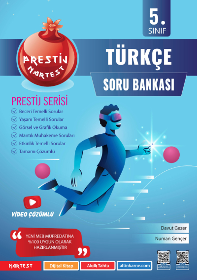 5. Sınıf Prestij Türkçe Soru Bankası Nartest Yayınevi Fenomen Fotokopi - YKS - KPSS - ALES