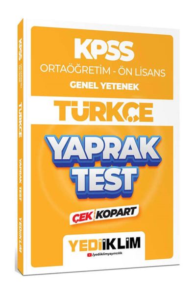 Ortaöğretim Ön Lisans Genel Yetenek Türkçe Çek Kopart Yaprak Test Fenomen Fotokopi - YKS - KPSS - ALES